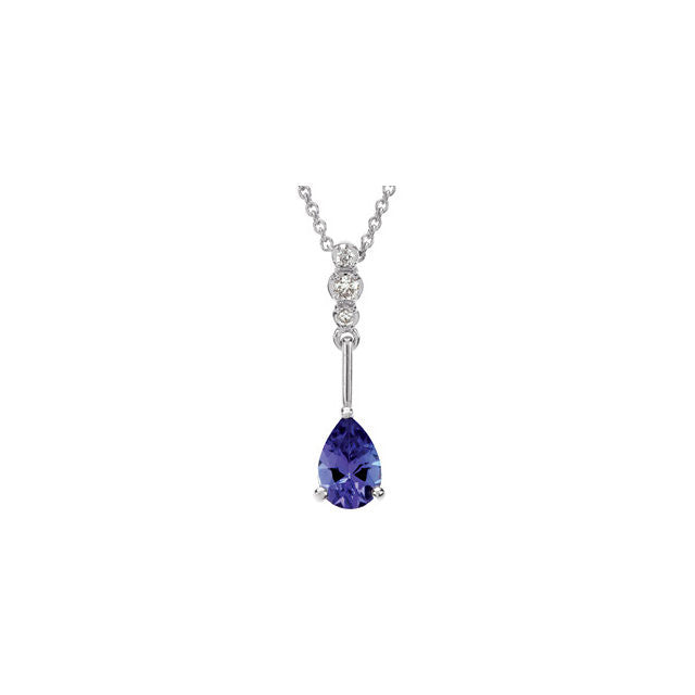Necklace > Tanzanite & Diamond > Genuine