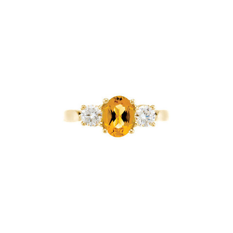 Ring > Diamond > CTW > 3/Citrine & 3