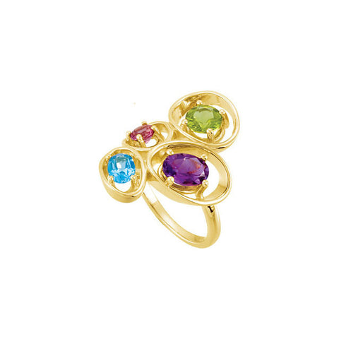 Ring > Garnet > Peridot & Rhodolite > Amethyst, > Topaz, > Blue > Swiss > Genuine
