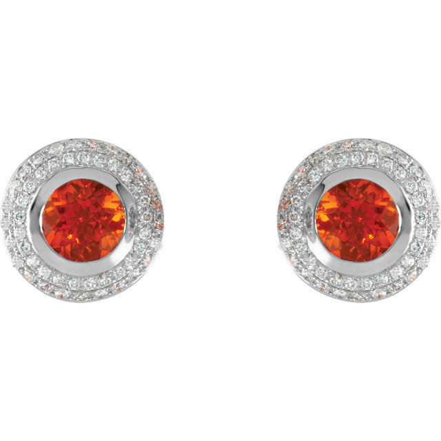 Earrings > Diamond > CTW > 1/Opal & 1 > Fire > Mexican