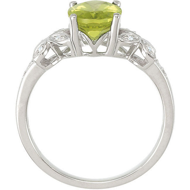 Ring > Butterfly > Peridot & Diamond > Genuine