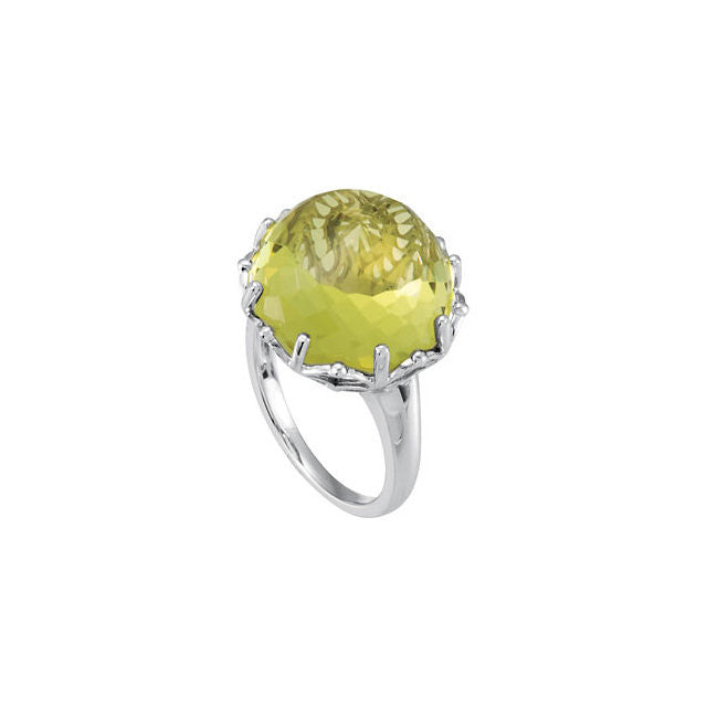 Ring > Quartz > Gold > Green > Genuine