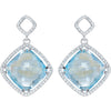 Earrings > Diamond > CTW > 5/Quartz & 5 > Green