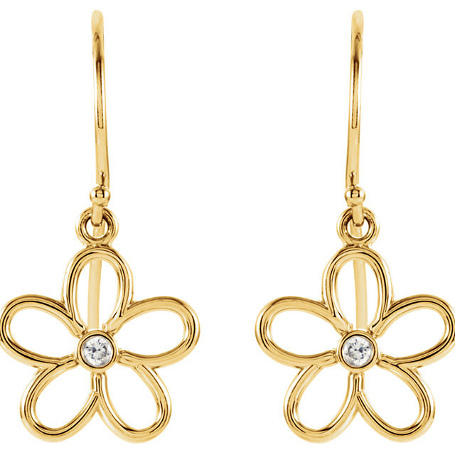 Earrings > Flower > Tourmaline > Pink > Round > 2.5mm