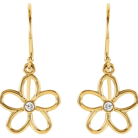 Earrings > Flower > Tourmaline > Pink > Round > 2.5mm