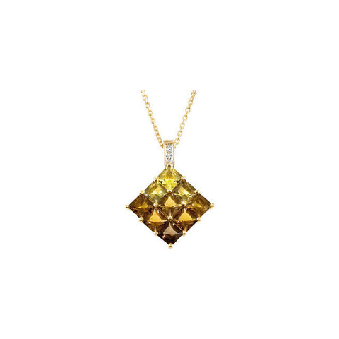 Pendant > Quartz & Diamond > Color > Multi > Genuine