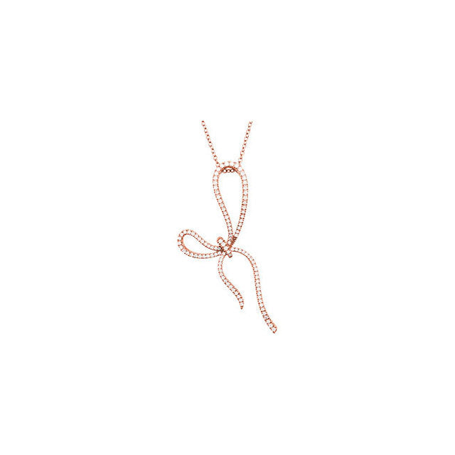 Necklace > 18" > Bow > Diamond > 1/2 CTW