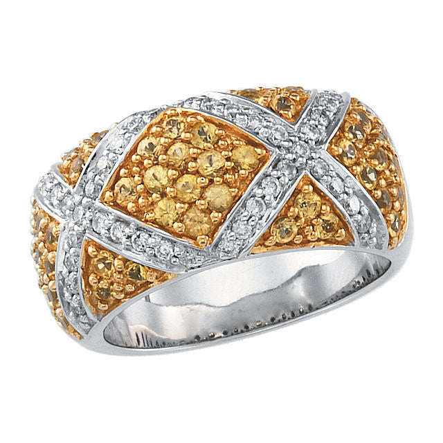 Ring > Sapphire & Diamond > Yellow > Genuine.*Multiple Diamond Cuts and Weights available*