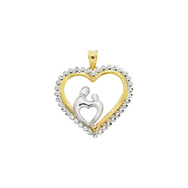 Plating > Rhodium > with > Pendant > Child® > & > Mother > Shaped > Heart