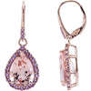 Earrings > Back > Lever > Morganite & Amethyst