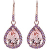 Earrings > Back > Lever > Morganite & Amethyst