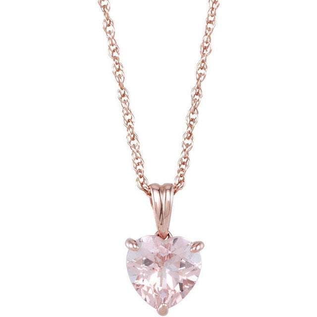 Necklace > 18" > Morganite