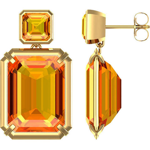 Earrings > Citrine