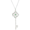 Necklace > 18" > or > Pendant > Key > Vine > Garnet > Tsavorite