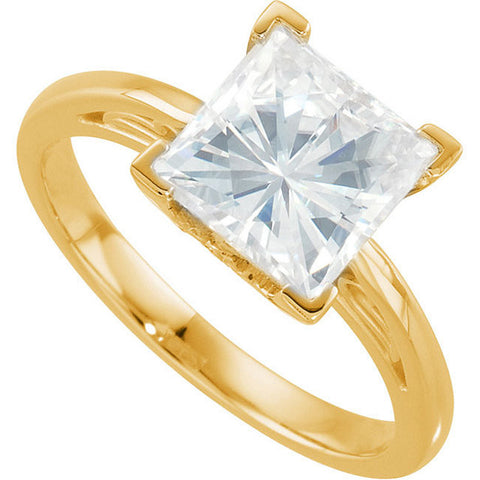Solitaire > Princess > Moissanite > Created