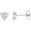Earrings > Heart > Diamond > 1/6 CTW