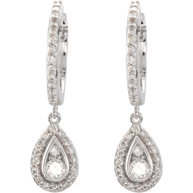 Earrings > Hoop > Diamond > 1/2 CTW