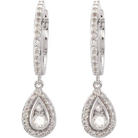 Earrings > Hoop > Diamond > 1/2 CTW