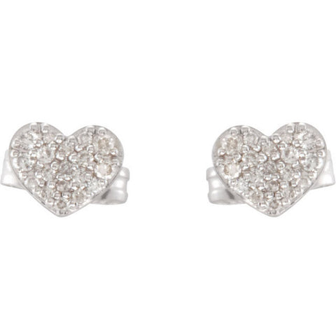 Earrings > Heart > Diamond > 1/6 CTW