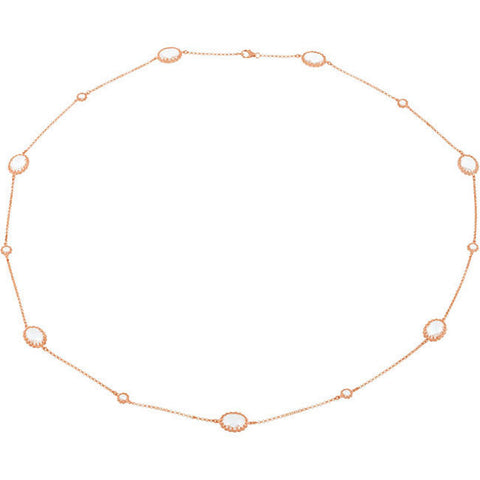 Necklace > Quartz > Clear > Checkerboard > Genuine > 36