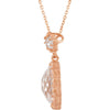 Necklace > Quartz > Clear > Checkerboard > Genuine > 18"