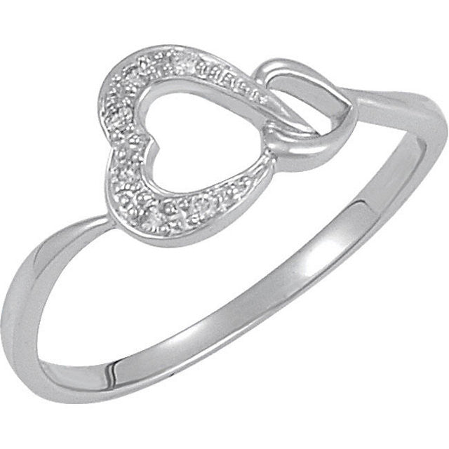 Ring > Heart > Diamond > .05 CTW