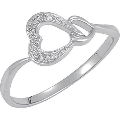Ring > Heart > Diamond > .05 CTW