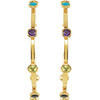 Iolite > & > Peridot > Amethyst, > Turquoise, > Tourmaline, > Pink > in > Hoops > 50mm > Missoma® > Vermeil > 18kt