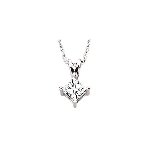 Pendant > Solitaire > Diamond > Princess-Cut