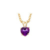Necklace > 18" > Heart > Amethyst > 6mm
