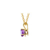 Necklace > 18" > Heart > Amethyst > 6mm