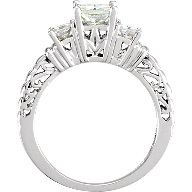 Ring > Anniversary > 3-Stone > Moissanite > Created