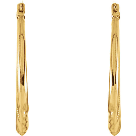 Earrings > Hoop > Twisted > Oval