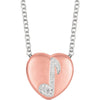 Necklace > Heart > "Love" > Diamond > .01 CTW