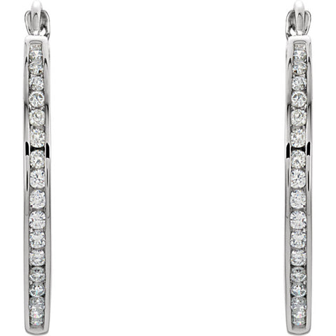 Earrings > Hoop > Diamond > 1/2 CTW