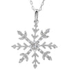 Necklace > 18" > Snowflake > Zirconia > Cubic