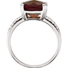 Ring > Quartz > Smoky > Diamond & 10x10mm > .08 CTW