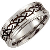 Band > Design & Ridged > Laser > Black > 8mm