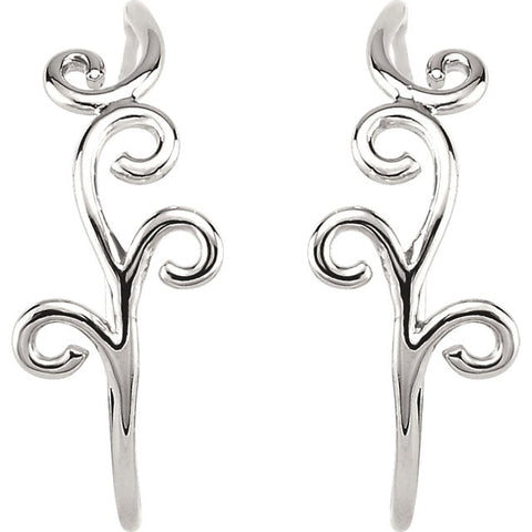Earrings > Hoop > Design > Scroll