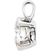Pendant > Round > Moissanite > Created