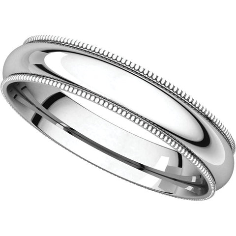 Band > Milgrain > Fit > Comfort > 4mm