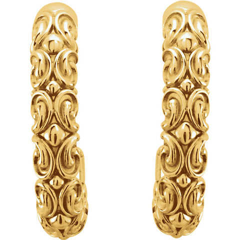 Earrings > Half-Hoop > Sculptural-Inspired > 20x4.1mm