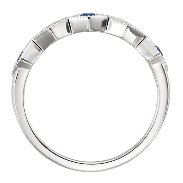 Ring > Annivesary > Diamond > CTW > 1/Sapphire & 1