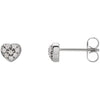 Earrings > Heart > Diamond > 1/10 CTW