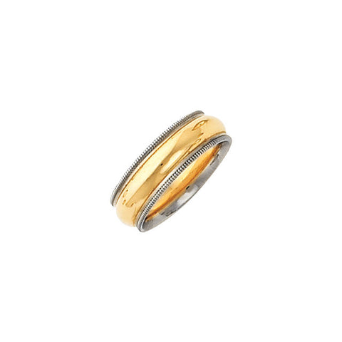 Band > Milgrain > Comfort-Fit > 6mm > Two-Tone