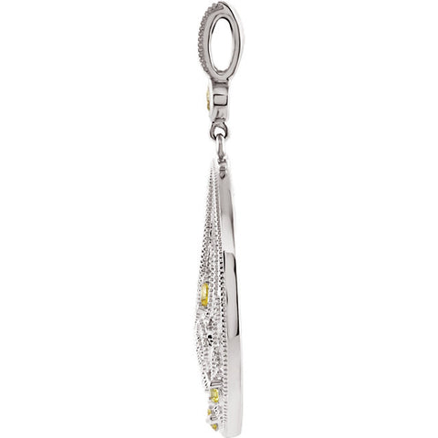 Pendant > Filigree > Sapphire > Yellow