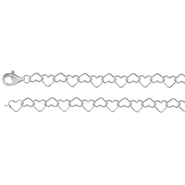 Chain > 18" > Link > Heart > 6mm