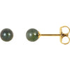 Earrings > Pearl > Cultured > Akoya > Black > 7mm