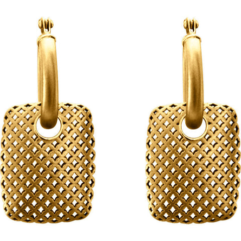 Earrings > Hoop > Pierced-Styled > Rectangular