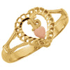 Ring > Heart > Birthday > 15th > Yellow & Rose > 14kt